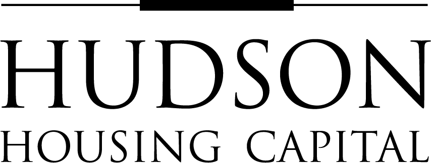 Logo for Hudson Housing Capital. The word HUDSON is in large, bold letters, with HOUSING CAPITAL in smaller, capitalized letters below. Simple lines frame the text, reflecting our commitment to affordable homes and communities.